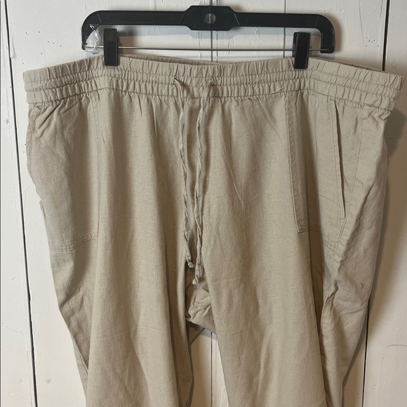 Old Navy Women’s Beige Linen Lounge Pants XXL - Picture 3 of 5